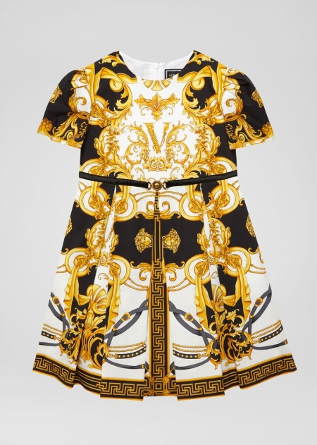 Versace Barocco Rodeo Print Klänning Tjej - 901823TSX